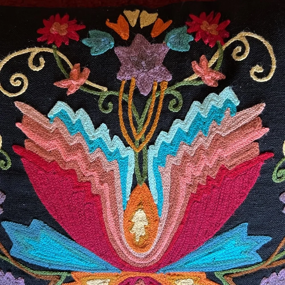 Pier 1 Embroidered 16” Pillow